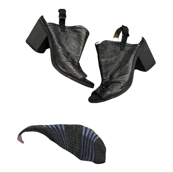 Unity In Diversity Fretia Heel Size 39 Rainbow Metallic Mules - Picture 3 of 6